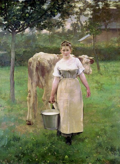 Manda Lametrie, The Farm Maid by Alfred Roll